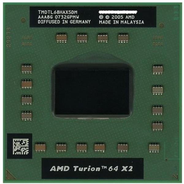 TMDTL68HAX5DM AMD Turion 64 X2 TL-62 Dual-Core 2.10GHz 800MHz FSB HT 1MB L2 Cache Socket S1 Processor