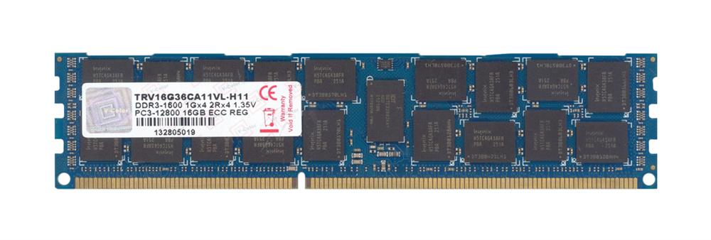 TRV16G36CA11VL-H11 V-Color 16GB PC3-12800 DDR3-1600MHz ECC Registered CL11 240-Pin DIMM 1.35V Low Voltage Dual Rank Memory Module