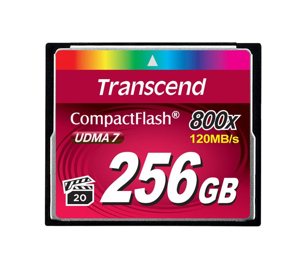TS256GCF800 Transcend 256GB 800x CompactFlash (CF) Memory Card