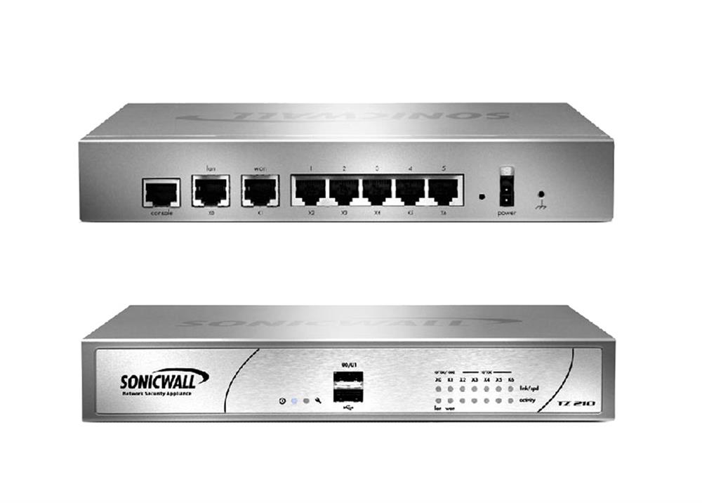 TZ210 SonicWALL TZ 210 Wireless-N CGSS 2 x USB WAN 2 x 10/100/1000Base-T Network LAN 5 x 10/100Base-TX Network LAN IEEE 802.11n (Refurbished)