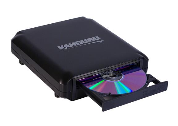 U2-DVDRW-24X Kanguru 24x DVD+/-RW USB 2.0 External DVD Burner Drive (Black) (Refurbished)