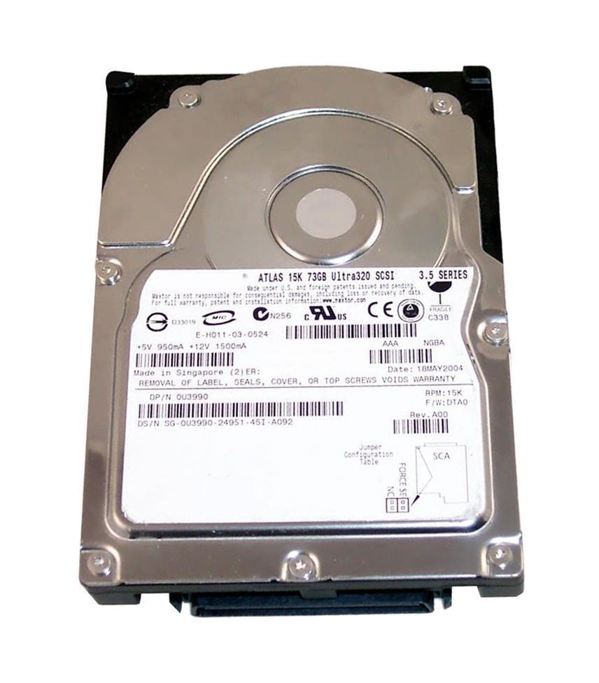 U3990 Dell 73GB 15000RPM Ultra-320 SCSI 80-Pin Hot Swap 8MB Cache 3.5-inch Internal Hard Drive with Tray