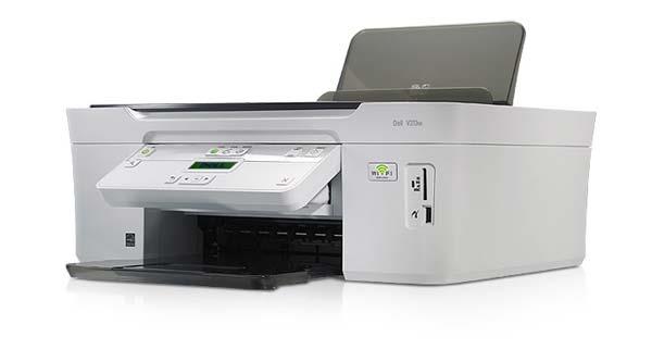V313W Dell (4800 x 1200) Dpi 25PPM(Mono) / 21PPM(Color) USB 2.0 Inkjet Color Wirless All-in-One Printer (Refurbished)