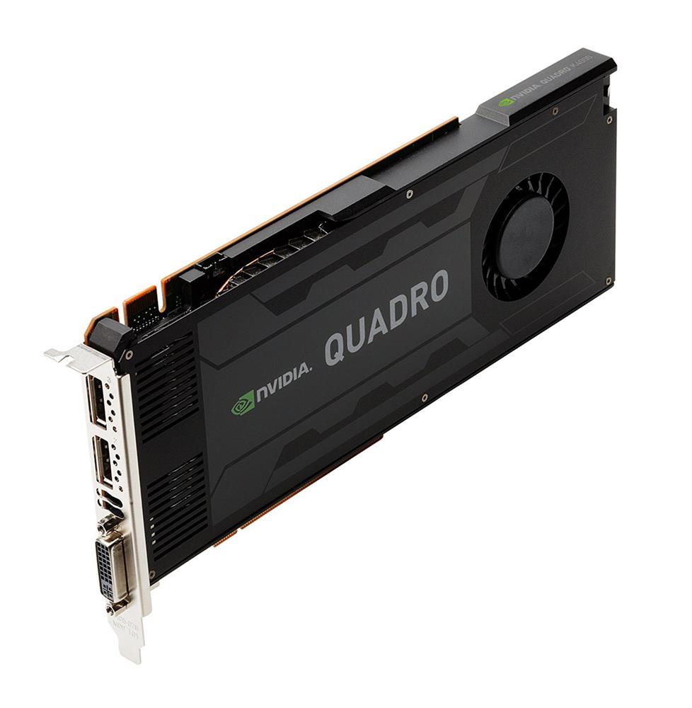 VCQK4000-PB_BIN2 PNY Quadro K4000 3GB DDR5 192-bit PCI Express 2.0 x16 DVI/ 2x DisplayPort Workstation Video Graphics Card