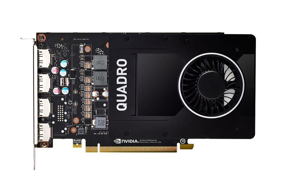 VCQP2000-PB PNY Nvidia Quadro P2000 5GB GDDR5 160-Bit 4x DisplayPort PCI-Express 3.0 x16 Video Graphics Card