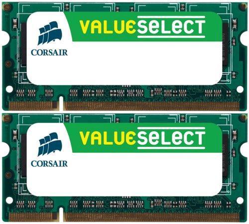 VS4GSDSKIT667D2 Corsair 4GB Kit (2 X 2GB) PC2-5300 DDR2-667MHz non-ECC Unbuffered CL5 200-Pin SoDimm Single Rank Memory