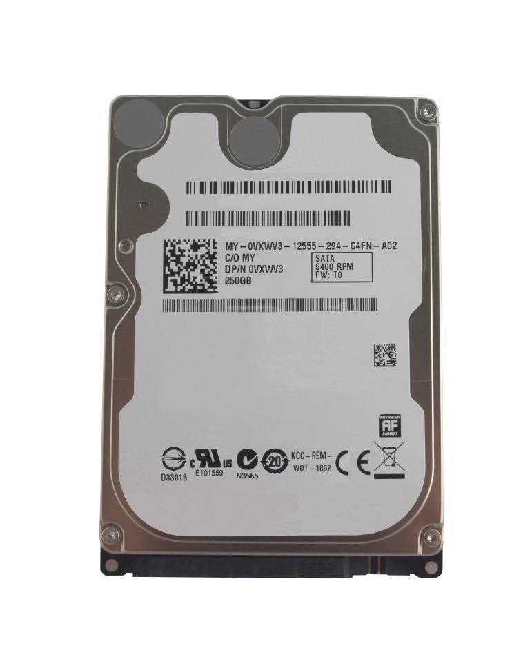 VXWV3-N Dell 250GB 5400RPM SATA 3Gbps 8MB Cache 2.5-inch Internal Hard Drive