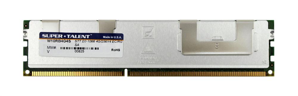 W10RB4G4S Super Talent 4GB PC3-8500 DDR3-1066MHz ECC Registered CL7 240-Pin DIMM Dual Rank Memory Module