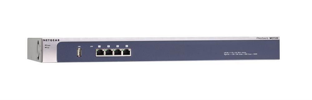 WC7520-100NAS NetGear ProSafe 20-AP Wireless Controller System (4x 10/100/1000Mbps LAN and 1x USB Port) (Refurbished)