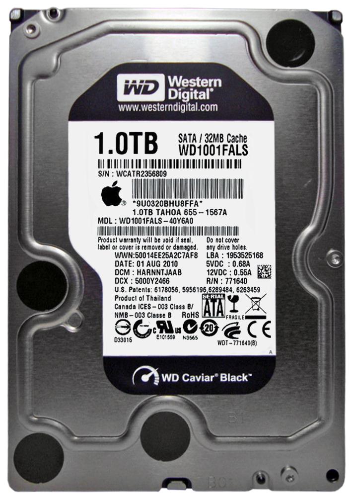 WD1001FALS-40Y6A0 Western Digital Caviar Black 1TB 7200RPM SATA 3Gbps 32MB Cache 3.5-inch Internal Hard Drive