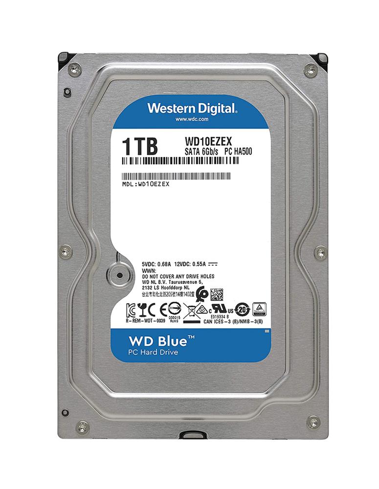 WD10EZEX-6OWN4AO Western Digital Caviar Blue 1TB 7200RPM SATA 6Gbps 64MB Cache 3.5-inch Internal Hard Drive