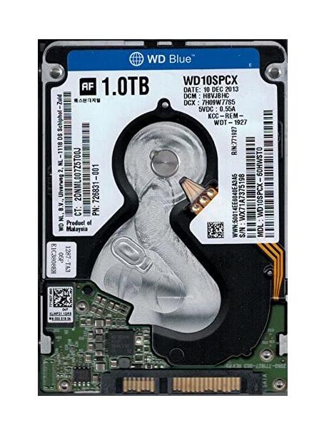 WD10SPCX-6OHWSTO Western Digital Blue 1TB 5400RPM SATA 6Gbps 16MB Cache 2.5-inch Internal Hard Drive