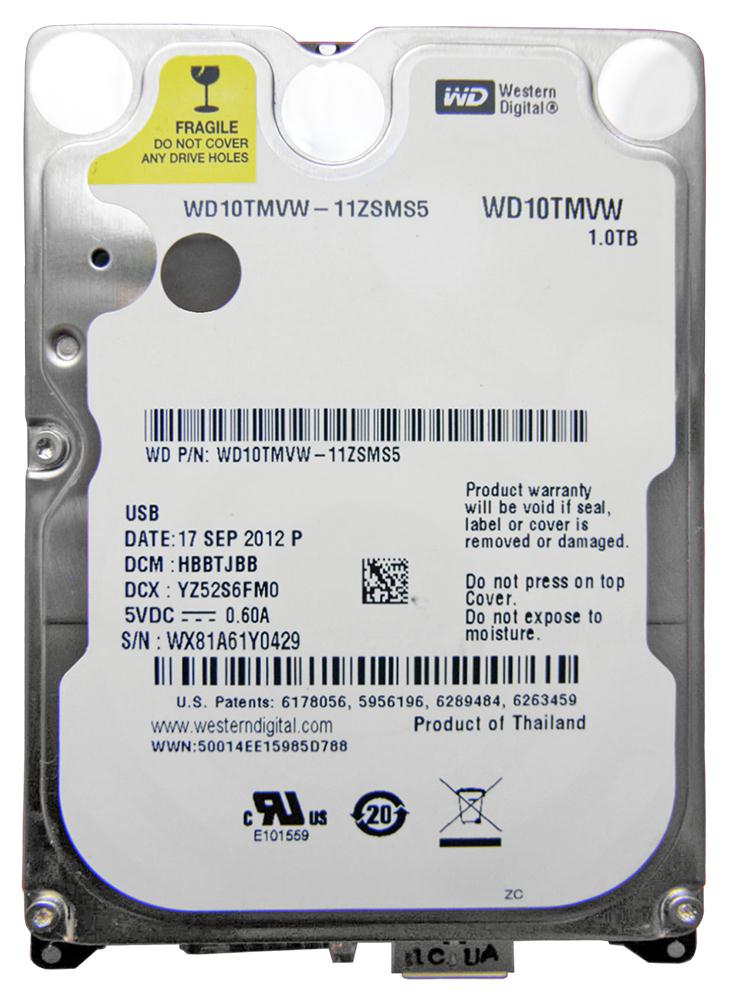 WD10TMVW-11ZSMS5 Western Digital 1TB 5400RPM USB 3.0 2.5-inch Internal Hard Drive