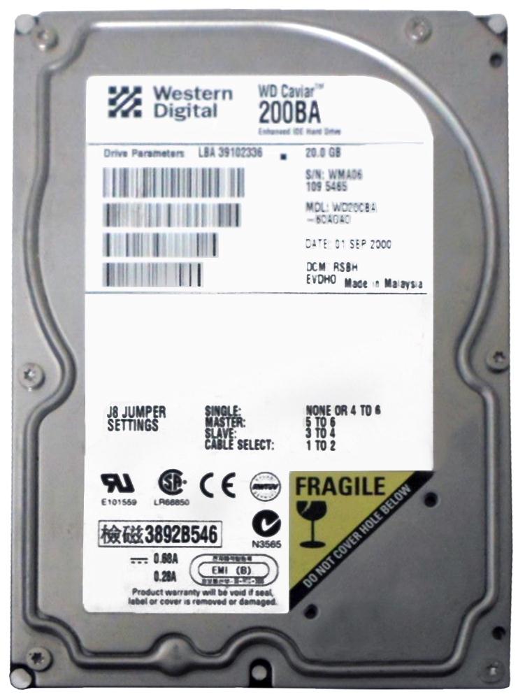 WD200BA-60AGA0 Western Digital Expert 20GB 7200RPM ATA-66 2MB Cache 3.5-inch Internal Hard Drive