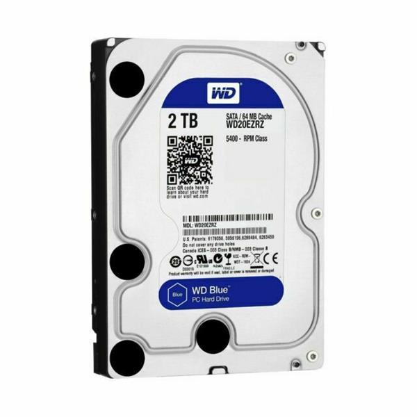 WD20EZRZ Western Digital Blue 2TB 5400RPM SATA 6Gbps 64MB Cache 3.5-inch Internal Hard Drive