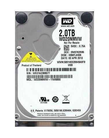 WD20NMVW-11W68SO Western Digital Green 2TB 5400RPM USB 3.0 2.5-inch Internal Hard Drive