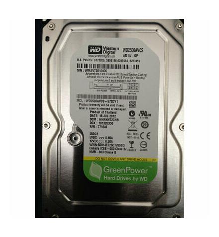 WD2500AVCS-572DY1 Western Digital AV-GP 250GB 5400RPM SATA 3Gbps 16MB Cache 3.5-inch Internal Hard Drive