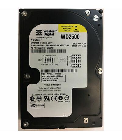 WD2500BB-00GUA0 Western Digital Caviar 250GB 7200RPM ATA-100 2MB Cache 3.5-inch Internal Hard Drive