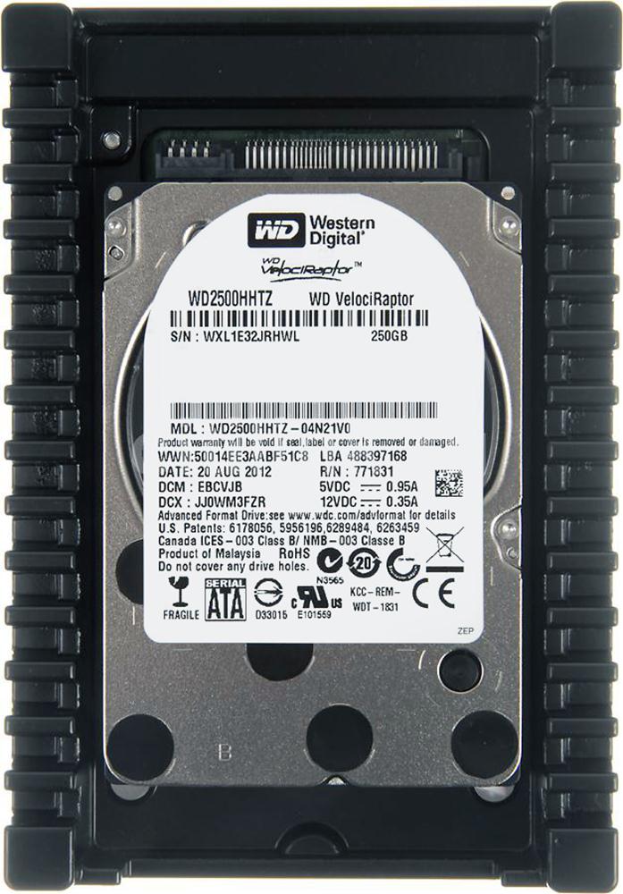 WD2500HHTZ-04N21V0 Western Digital VelociRaptor 250GB 10000RPM SATA 6Gbps 64MB Cache 3.5-inch Internal Hard Drive