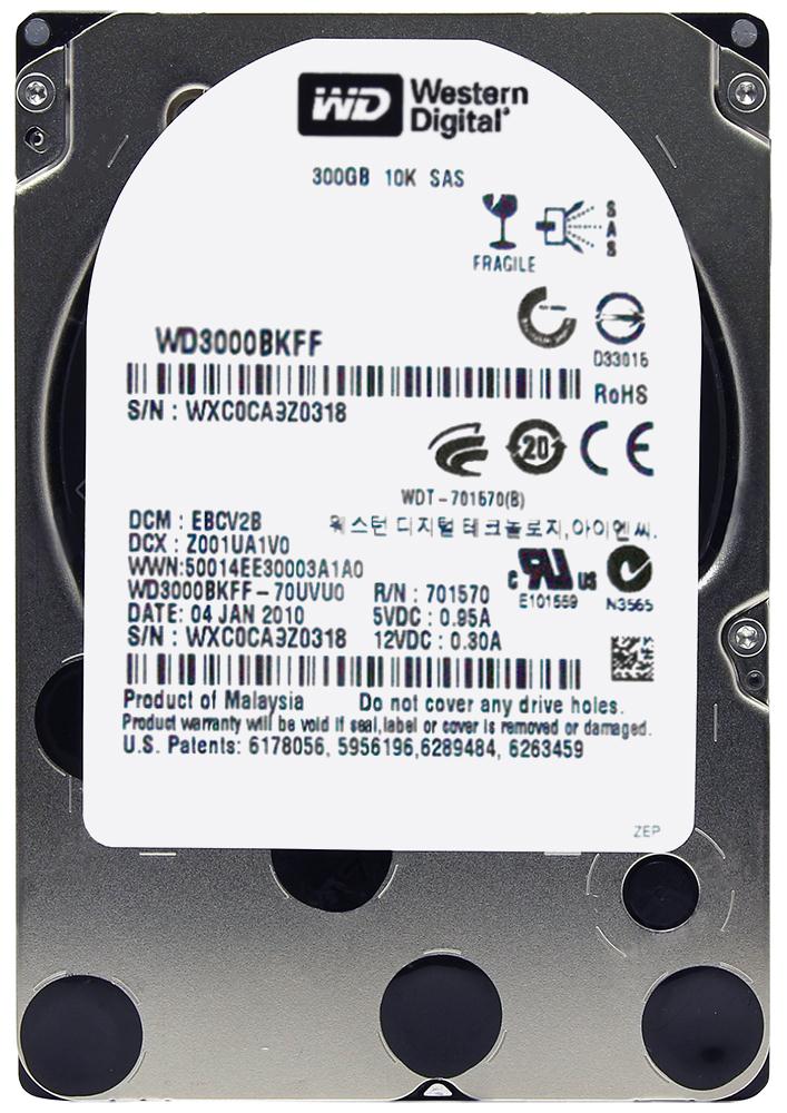 WD3000BKFF-70UVU0 Western Digital S25 300GB 10000RPM SAS 3Gbps 16MB Cache 2.5-inch Internal Hard Drive