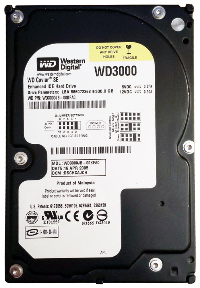WD3000JB-00KFA0 Western Digital Caviar Blue 300GB 7200RPM ATA-100 8MB Cache 3.5-inch Internal Hard Drive