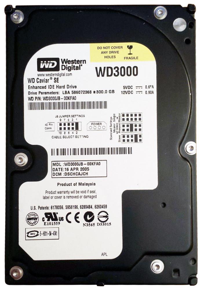 WD3000JB-22KFA0 Western Digital Caviar Blue 300GB 7200RPM ATA-100 8MB Cache 3.5-inch Internal Hard Drive
