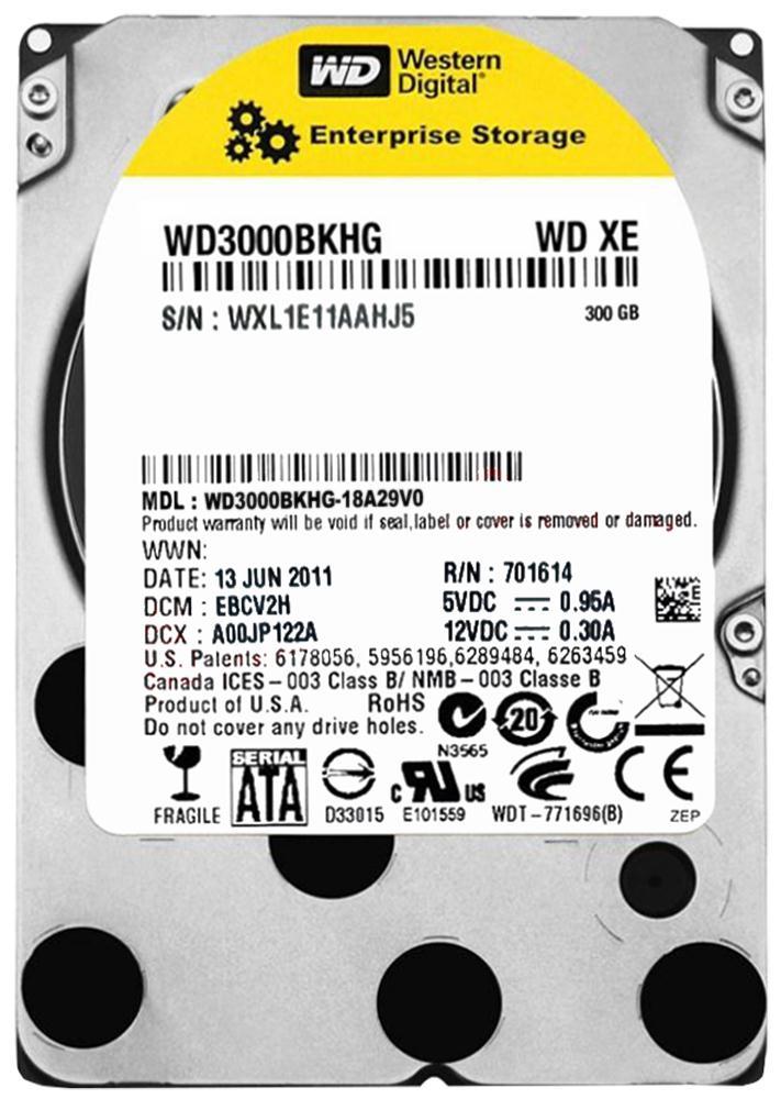 WD3002BKTG Western Digital Xe 300GB 10000RPM SAS 6Gbps 32MB Cache 2.5-inch Internal Hard Drive