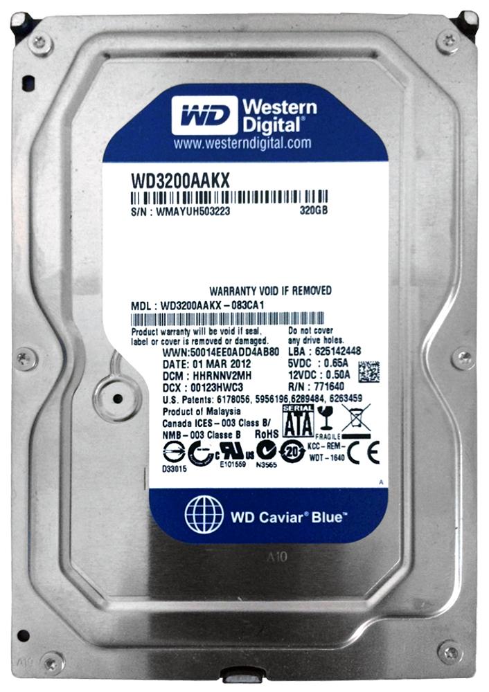 WD3200AAKX Western Digital Caviar Blue 320GB 7200RPM SATA 6Gbps 16MB Cache 3.5-inch Internal Hard Drive