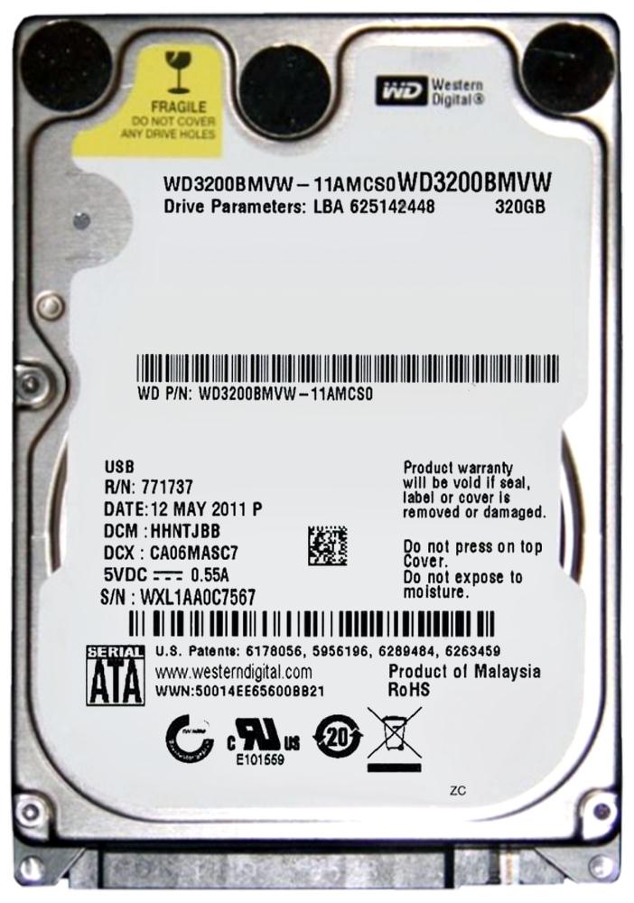 WD3200BMVW Western Digital 320GB 5400RPM USB 3.0 2.5-inch Internal Hard Drive for My Passport (Refurbished)