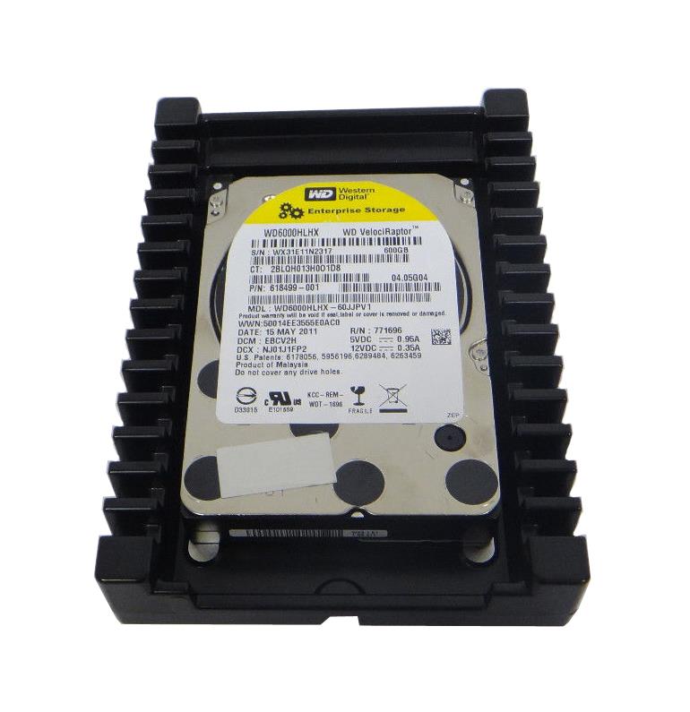 WD6000HLHX-60JJPV1 Western Digital VelociRaptor 600GB 10000RPM SATA 6Gbps 32MB Cache 3.5-inch Internal Hard Drive