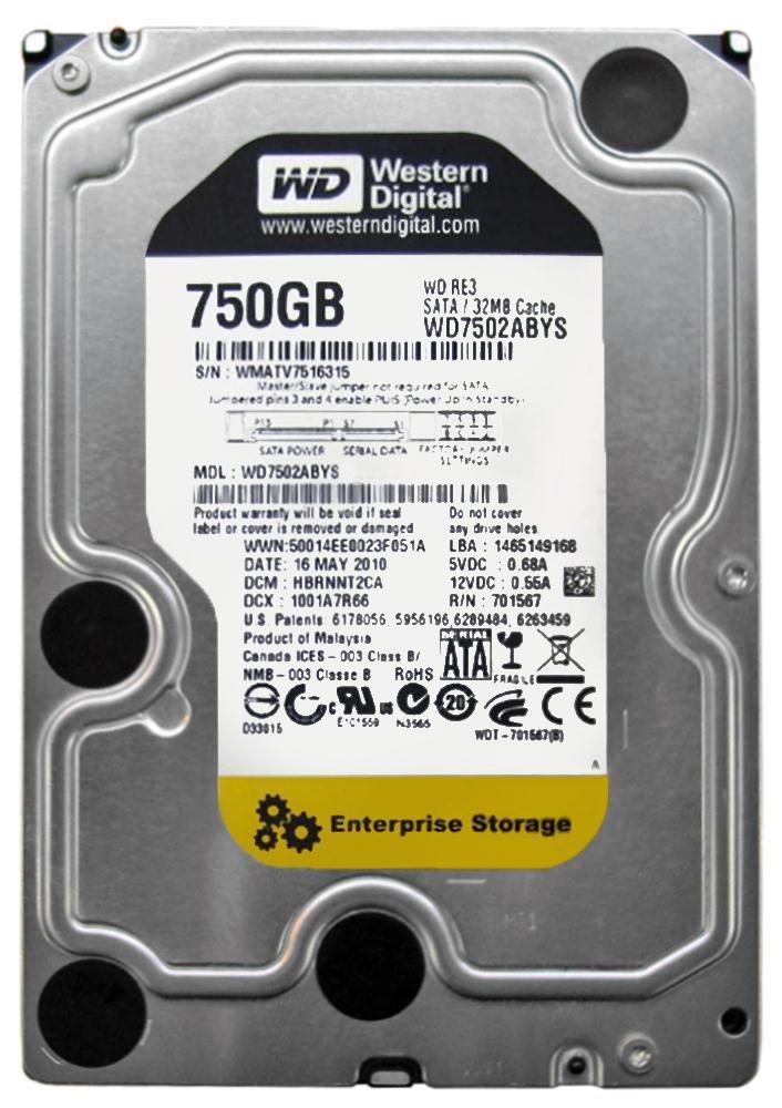 WD7500AVCS Western Digital AV 750GB 7200RPM SATA 3Gbps 16MB Cache 3.5-inch Internal Hard Drive