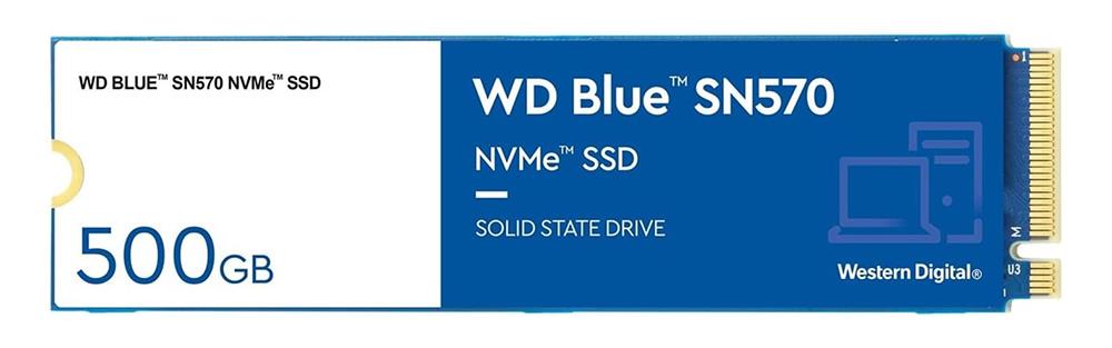 WDBB9E5000ANC-WRWN Western Digital Blue SN570 500GB PCI Express NVMe 3.0 x4 M.2 2280 Solid State Drive (SSD)