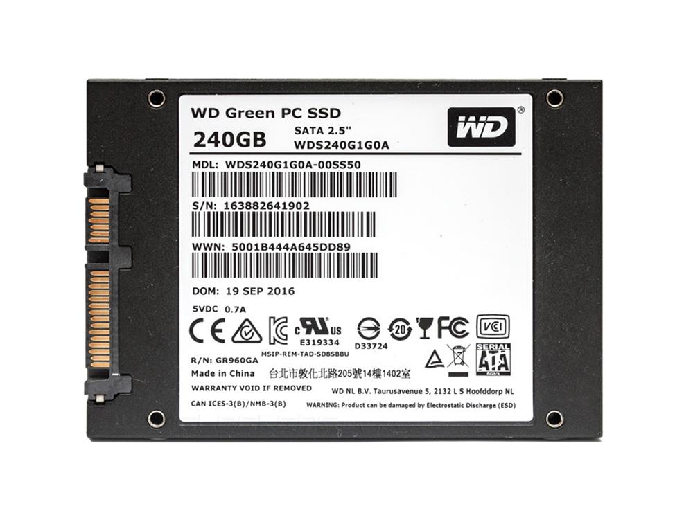 WDS240G1G0A Western Digital Green 240GB TLC SATA 6Gbps 2.5-inch Internal Solid State Drive (SSD)