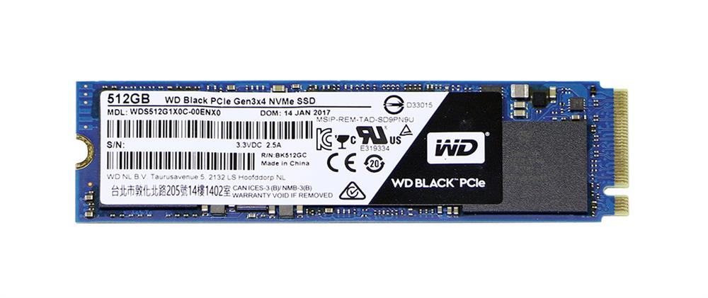 WDS512G1X0C Western Digital Black 512GB TLC PCI Express 3.0 x4 NVMe M.2 2280 Internal Solid State Drive (SSD)