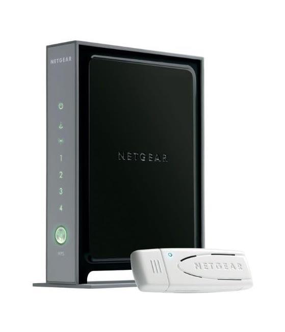WNB2100-100NAS NetGear 4-Port 10/100Mbps Wireless N300 Router with USB Adapter Kit (Refurbished)