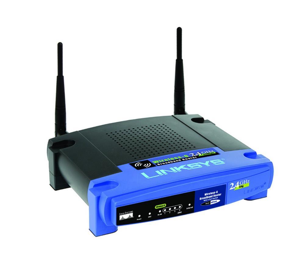 WRT54GV5 Linksys Wireless-G 2.4GHz Broadband Router 54mbps 4-Port Switch (Refurbished)