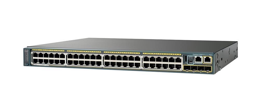 WS-C2960S-48LPS-L-WS Cisco Ws Catalyst 2960s 48-Ports 10/100/1000Base-T RJ-45 POE Manageable Layer2 Rack-mountable 1U and Stackable Ethernet Switch with 4x SFP (mini-GBIC) Uplink Ports and 1x Stacking Module (Refurbished)