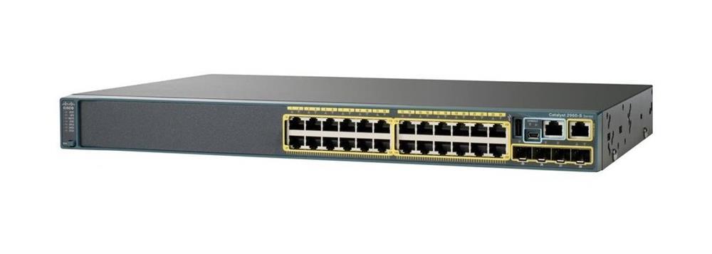 WS-C2960X-24PS-L Cisco Catalyst 2960X Series 24-Ports Stackable Layer 2 PoE Switch with 4x 1Gbps SFP Uplink Ports (Refurbished)