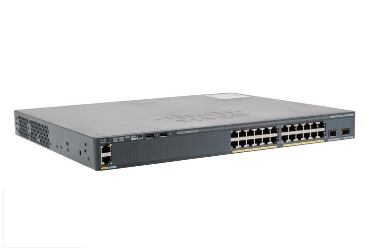 WS-C2960X-24TD-L-B2 Cisco Catalyst 2960-X 24-Ports 10/100/1000Base-T RJ-45 Manageable Layer2 Rack-mountable 1U and Desktop Switch with 2x SFP+ Expansion Slots (Refurbished)
