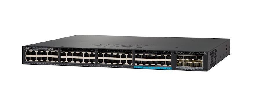 WS-C3650-12X48UR-S Cisco Catalyst 3650 Series 48-Ports 10GBase-T RJ-45 Optical Fiber and Twisted Pair Manageable Layer3 Rack-mountable 1U and Standalone Switch with 12x 10 Gigabit Ethernet Network and 2x SFP+ Ports (Refurbished)