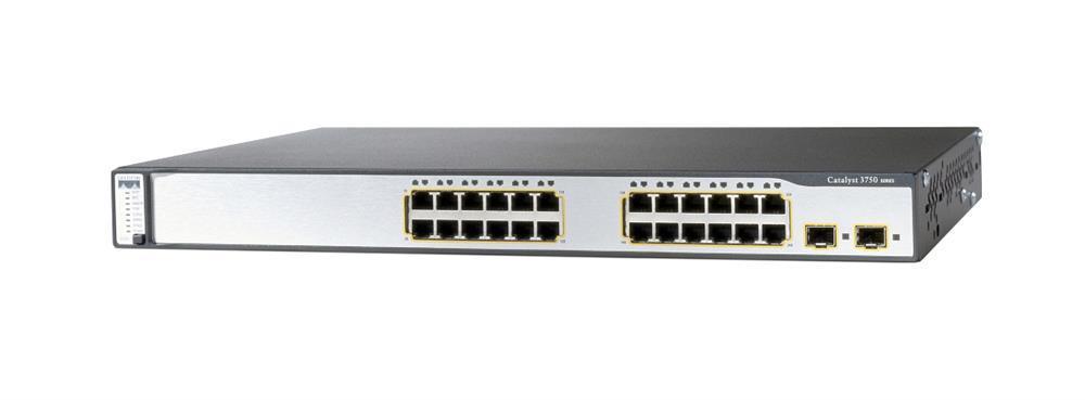 WS-C3750V224PSS-RF Cisco Catalyst 3750V2-24PS Layer 3 Switch 24-Ports Manageable 24 x POE 2 x Expansion Slots 10/100Base-TX PoE Ports (Refurbished)