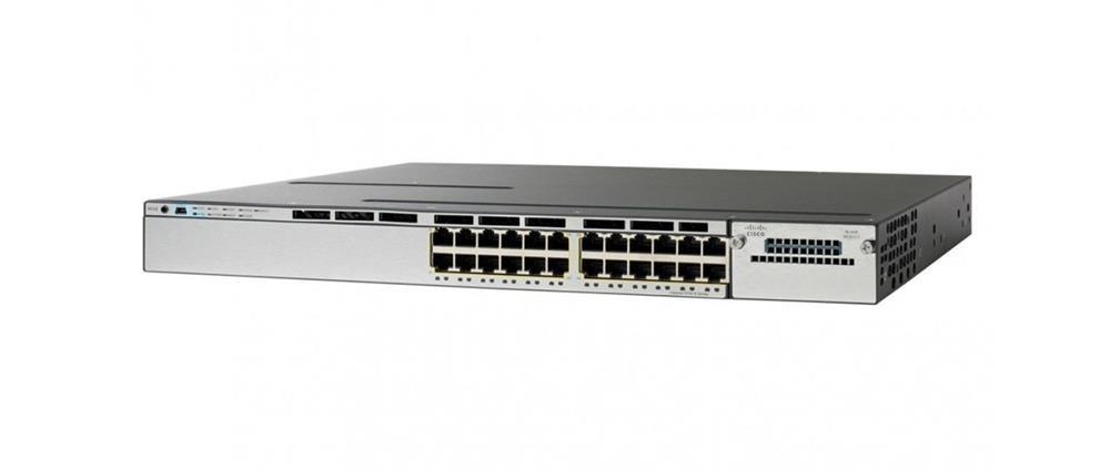 WS-C3850-24T-L-RF Cisco Catalyst 3850 24-Ports 10/100/1000Base-T RJ-45 USB Manageable Layer2 Rack-mountable 1U Stackable Modular Switch with 1x Expansion Slot (Refurbished)