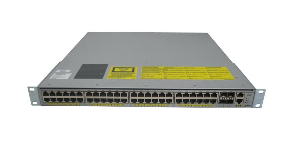 WS-C4948E-F-S-RF Cisco Catalyst 4948E-F 48-Ports 10/100/1000Base-T RJ-45 Manageable Layer3 Rack-mountable Ehternet Switch with 4x SFP and SFP+ Ports (Refurbished)
