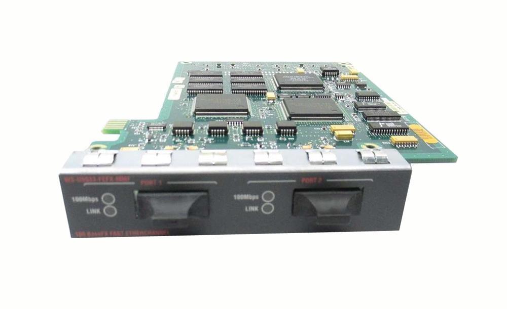 WS-U5533-FEFX-MMF Cisco Catalyst 5500 Supervisor III 2-Ports 100Base-FX MMF Fast EtherChannel Uplink Module (Refurbished)