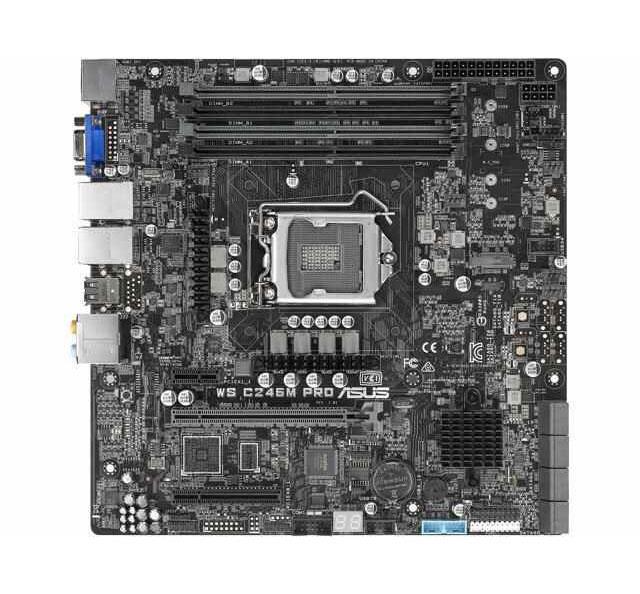 WS C246M PRO ASUS Socket LGA 1151 Intel C246 Chipset Intel Xeon E-2100/ Core i7 / i5 / i3 / Pentium / Celeron Processors Support DDR4 4x DIMM 8x SATA3 6.0Gb/s uATX Server Motherboard (Refurbished)