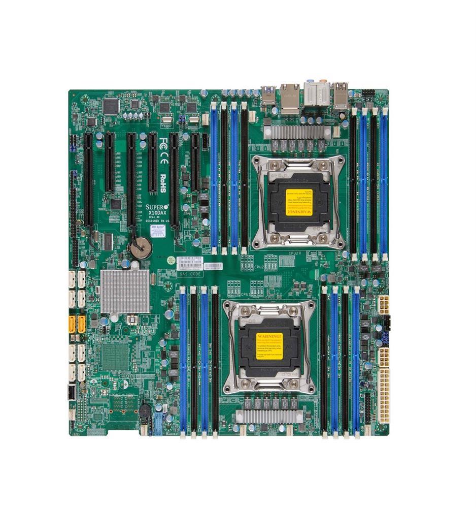 X10DAXB SuperMicro Dual Socket R3 LGA 2011 Xeon E5-2600 v4 / v3 Intel C612 Chipset DDR4 16 x DIMM 10 x SATA 6Gbps E-ATX Server Motherboard (Refurbished)