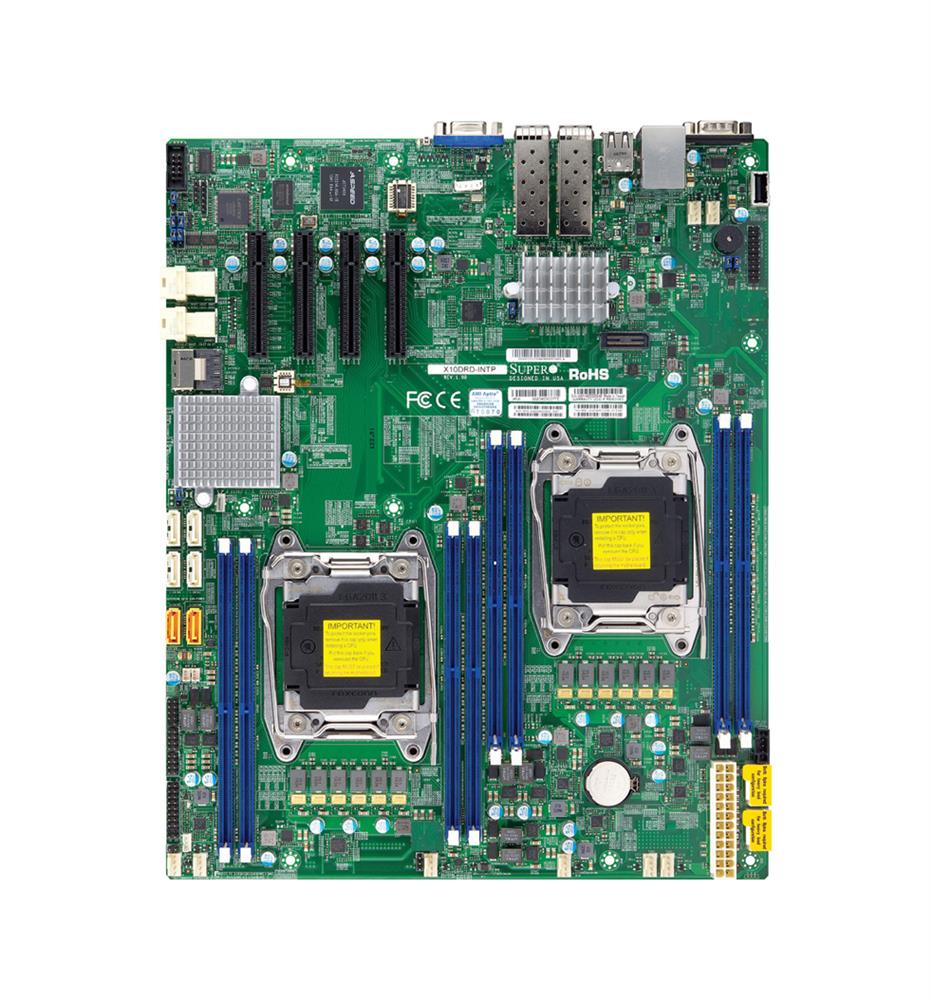 X10DRD-iNTP SuperMicro Dual Socket R3 LGA 2011 Intel C612 Chipset Xeon E5-2600 v4/v3 Processors Support DDR4 8x DIMM 10x SATA3 6.0Gb/s E-ATX Server Motherboard (Refurbished)