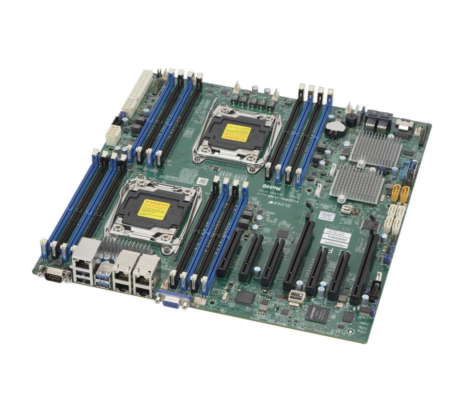 X10DRHILN4O SuperMicro Dual Socket R3 LGA 2011 Xeon E5-2600 v4 / v3 Intel C612 Chipset DDR4 16 x DIMM 10 x SATA 6Gbps E-ATX Server Motherboard (Refurbished)