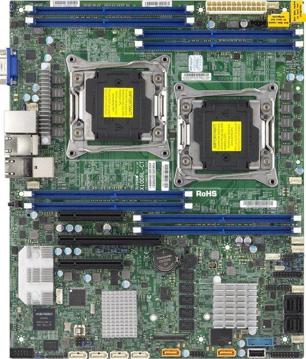 X10DRL-C-B SuperMicro Dual Socket R3 LGA 2011 Xeon E5-2600 v4 / v3 Intel C612 Chipset DDR4 8 x DIMM 6 x SATA 6Gbps 8 x SAS 12Gbps ATX Server Motherboard (Refurbished)
