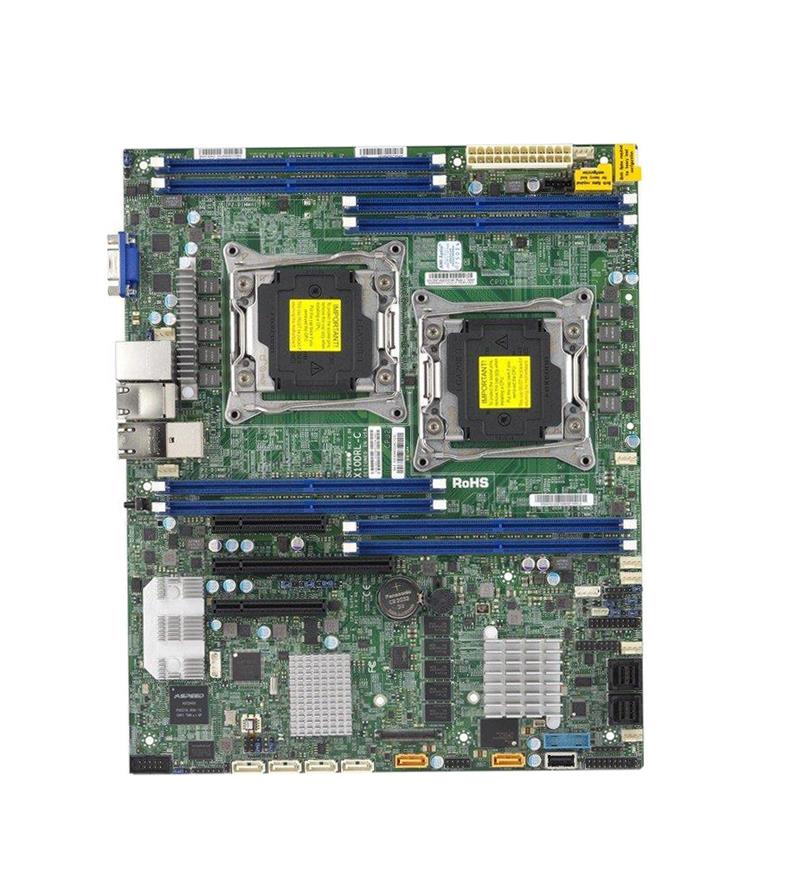 X10DRLCB SuperMicro Dual Socket R3 LGA 2011 Xeon E5-2600 v4 / v3 Intel C612 Chipset DDR4 8 x DIMM 6 x SATA 6Gbps 8 x SAS 12Gbps ATX Server Motherboard (Refurbished)